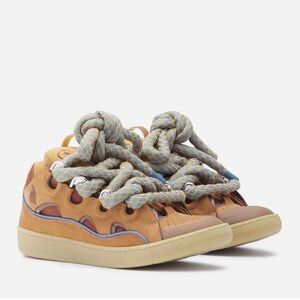 Lanvin Curb Sneakers in Leather with Snake Laces 🐍